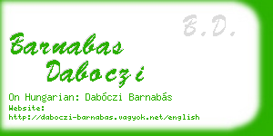 barnabas daboczi business card